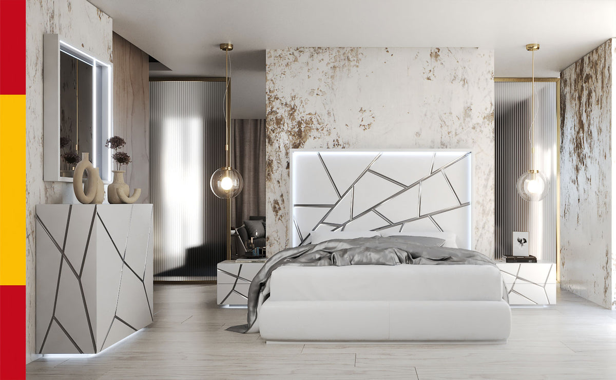 Gio Modern LED Bedroom Set - Made in Spain