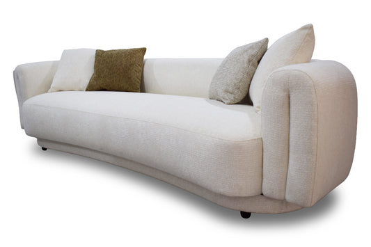 Valencia Curved Cream Sofa by Sharelle