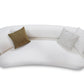 Valencia Curved Cream Sofa by Sharelle