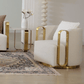 HD-3156 Modern Cream 3 Pc Sofa Collection