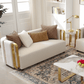 HD-3156 Modern Cream 3 Pc Sofa Collection
