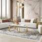 HD-3156 Modern Cream 3 Pc Sofa Collection