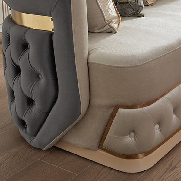 HD-9008 Gray 3 Pc Living Room Sofa Collection