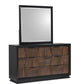 Austin 4 Pc Walnut Charcoal Bedroom Set