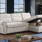 Hugo Beige Chenille Reversible Sleeper Sectional 89112CWH