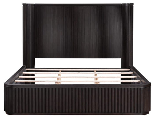 Henry Reeded Queen Bed - Espresso Finish