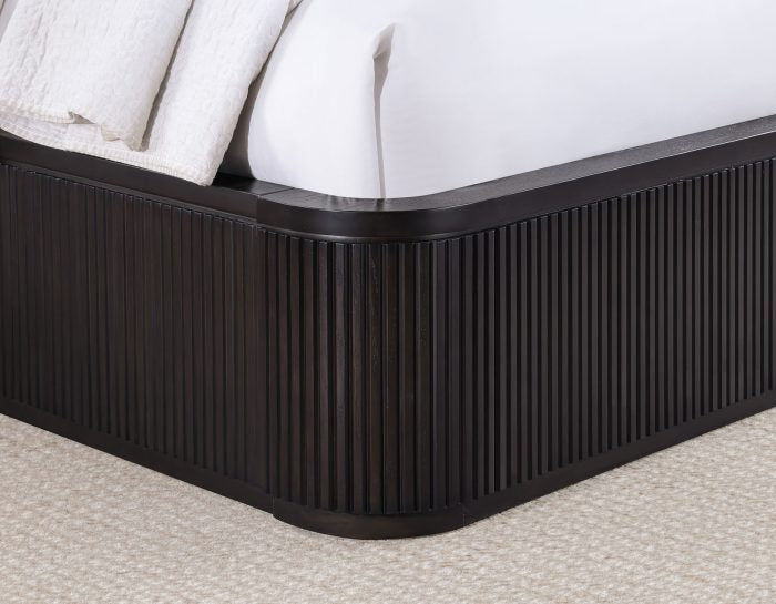 Henry Reeded Queen Bed - Espresso Finish