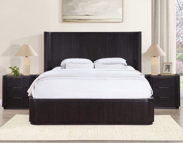 Henry 4 Pc Reeded Bedroom Set - Espresso