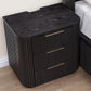 Henry Reeded 3-Drawer Nightstand - Espresso Finish