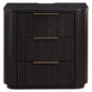 Henry Reeded 3-Drawer Nightstand - Espresso Finish