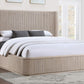 Henry Reeded Queen Bed - Tan Finish
