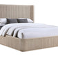 Henry Reeded Queen Bed - Tan Finish