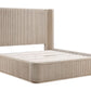 Henry Reeded Queen Bed - Tan Finish