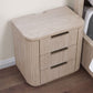 Henry Reeded 3-Drawer Nightstand - Tan Finish