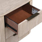 Henry Reeded 3-Drawer Nightstand - Tan Finish