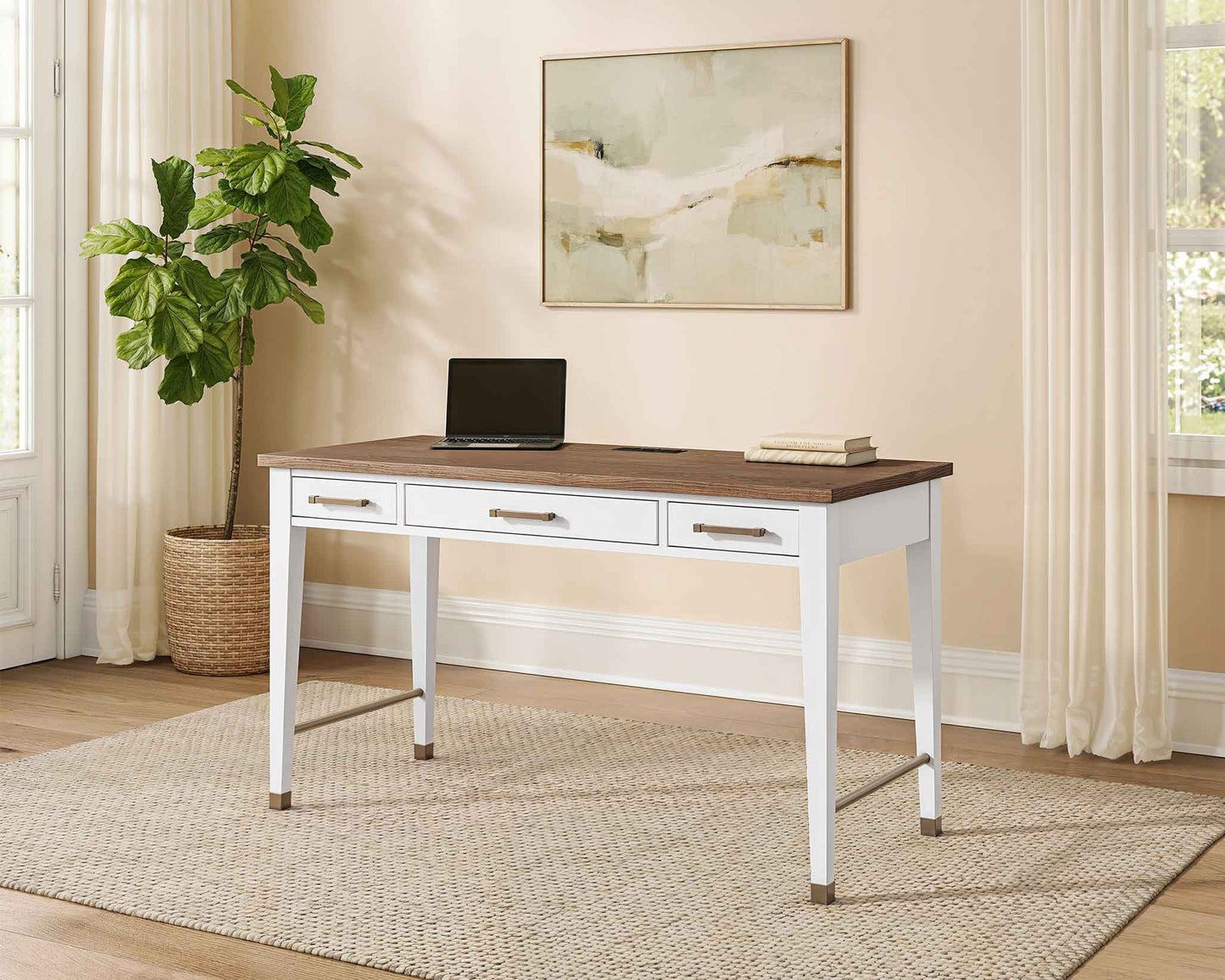 Albany Clean White Office Desk Collection