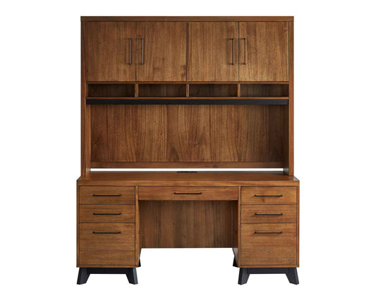 Avery IMAV642 Brown Credenza Hutch