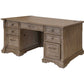 Bristol Double Pedestal Desk - Light Brown Finish