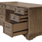 Bristol Double Pedestal Desk - Light Brown Finish