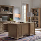 Bristol Double Pedestal Desk - Light Brown Finish