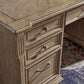 Bristol Double Pedestal Desk - Light Brown Finish