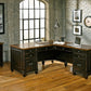 Hartford Black Rub Through L Shape Desk