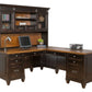 Hartford Black Rub Through L Shape Desk