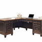 Hartford Black Rub Through L Shape Desk