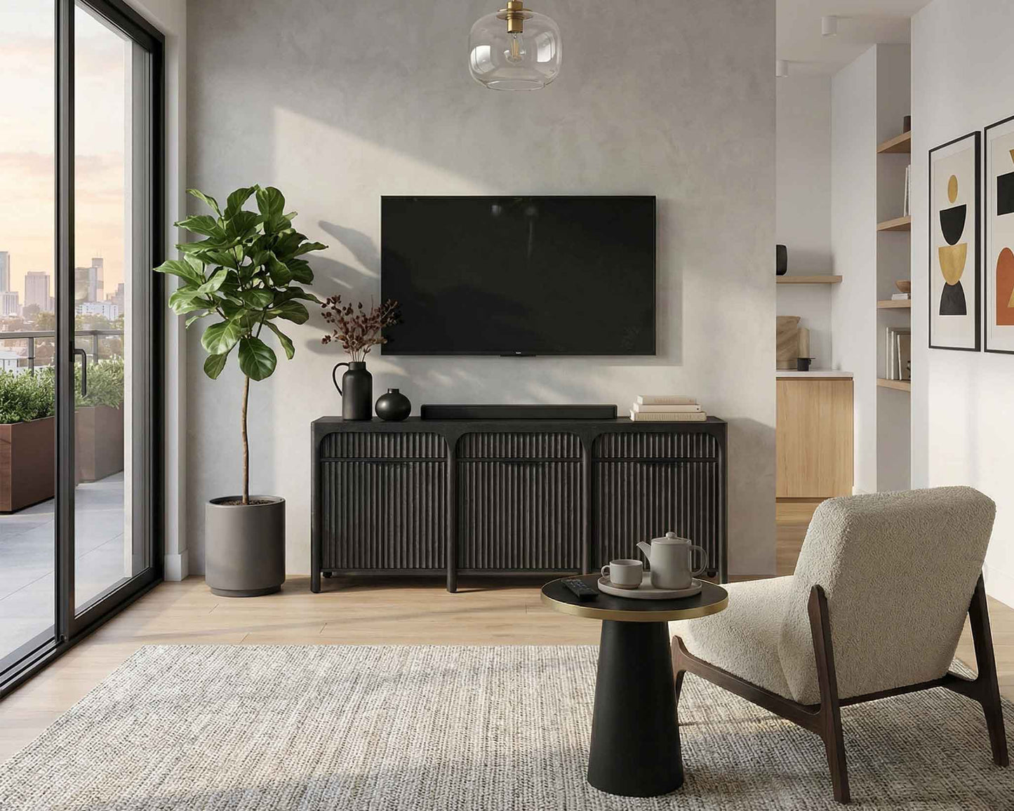 Knox 80 Inch 6 Door TV Stand IMKX380B
