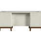 Pomona Double Pedestal Sofa White Desk Set