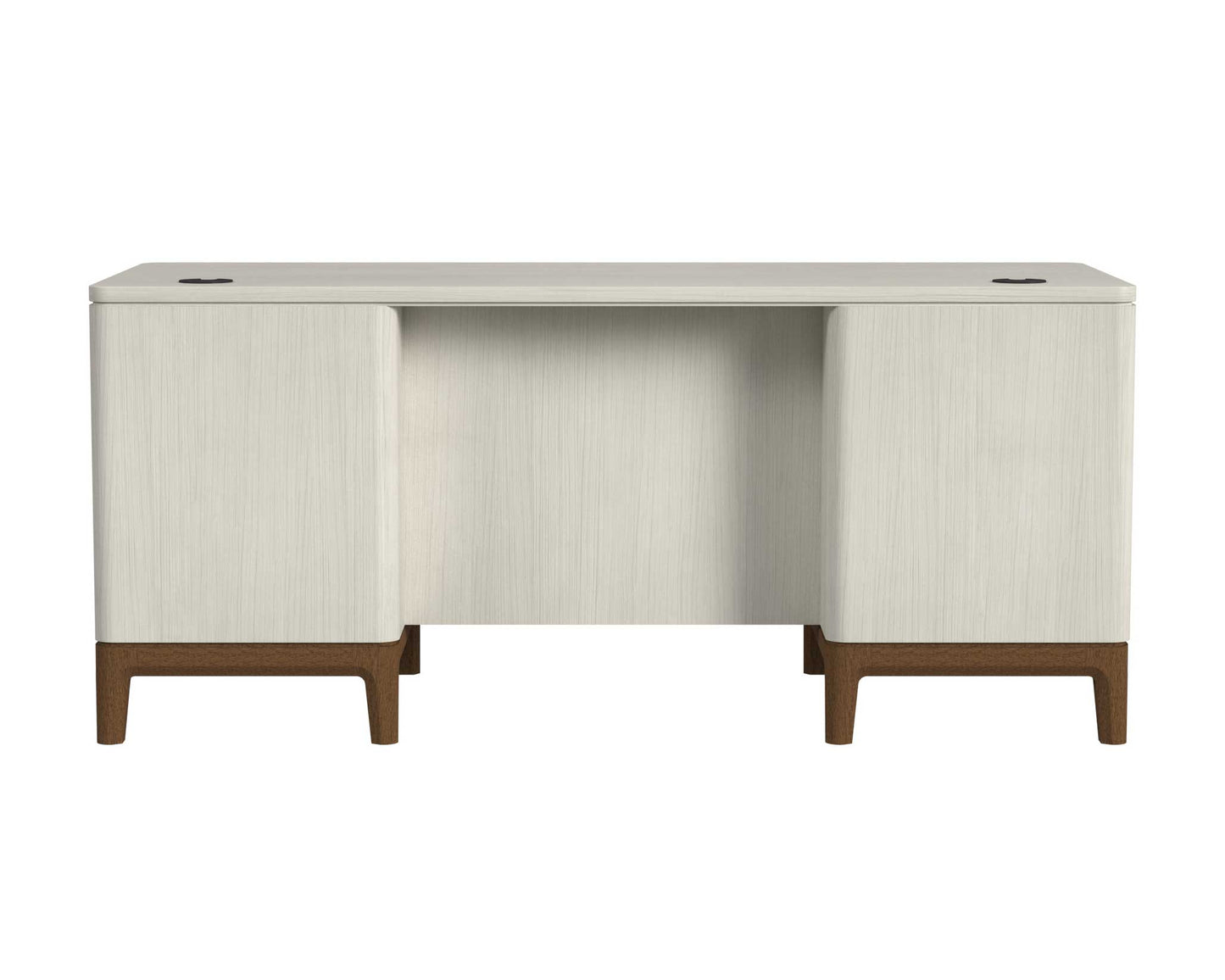 Pomona Double Pedestal Sofa White Desk Set