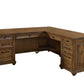 Escritorio Porter L con acabado en marrón cálido - Martin Furniture