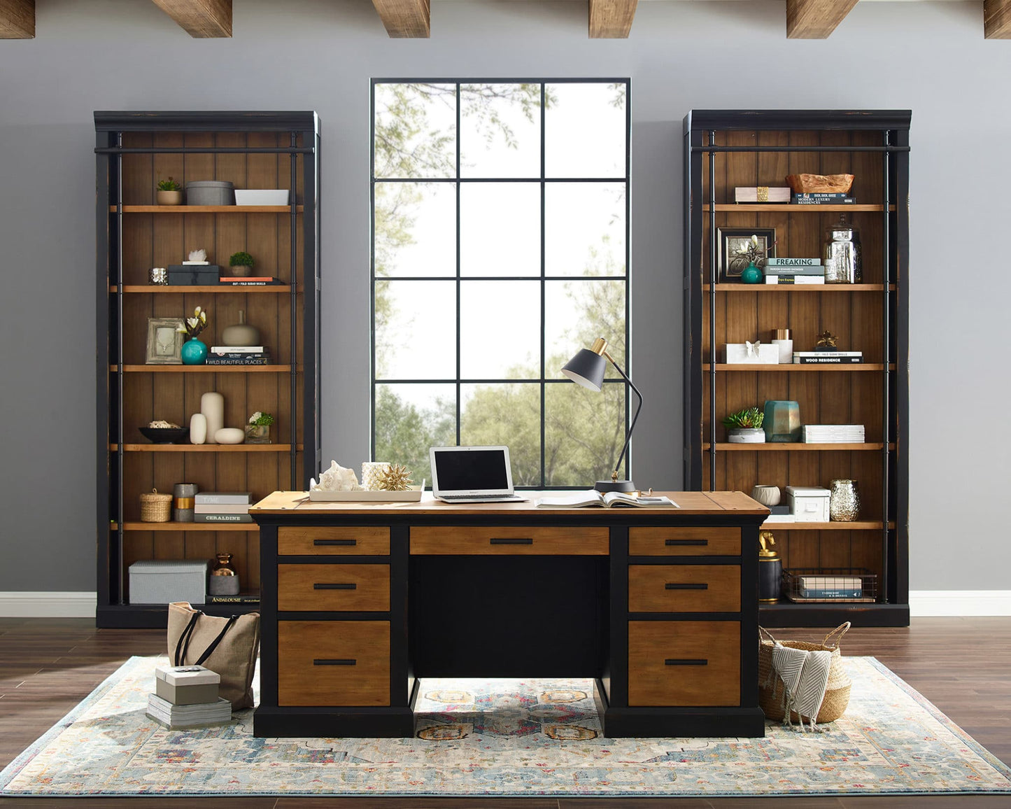 Escritorio de pedestal doble Toulouse - Martin Furniture