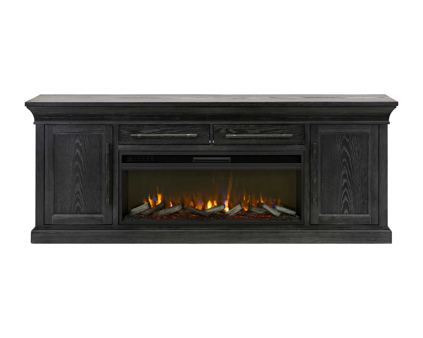 Willow Lane Black Fireplace TV Console