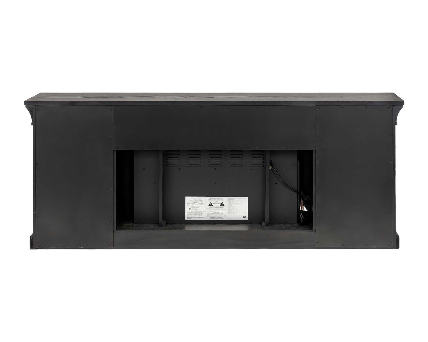 Willow Lane Black Fireplace TV Console
