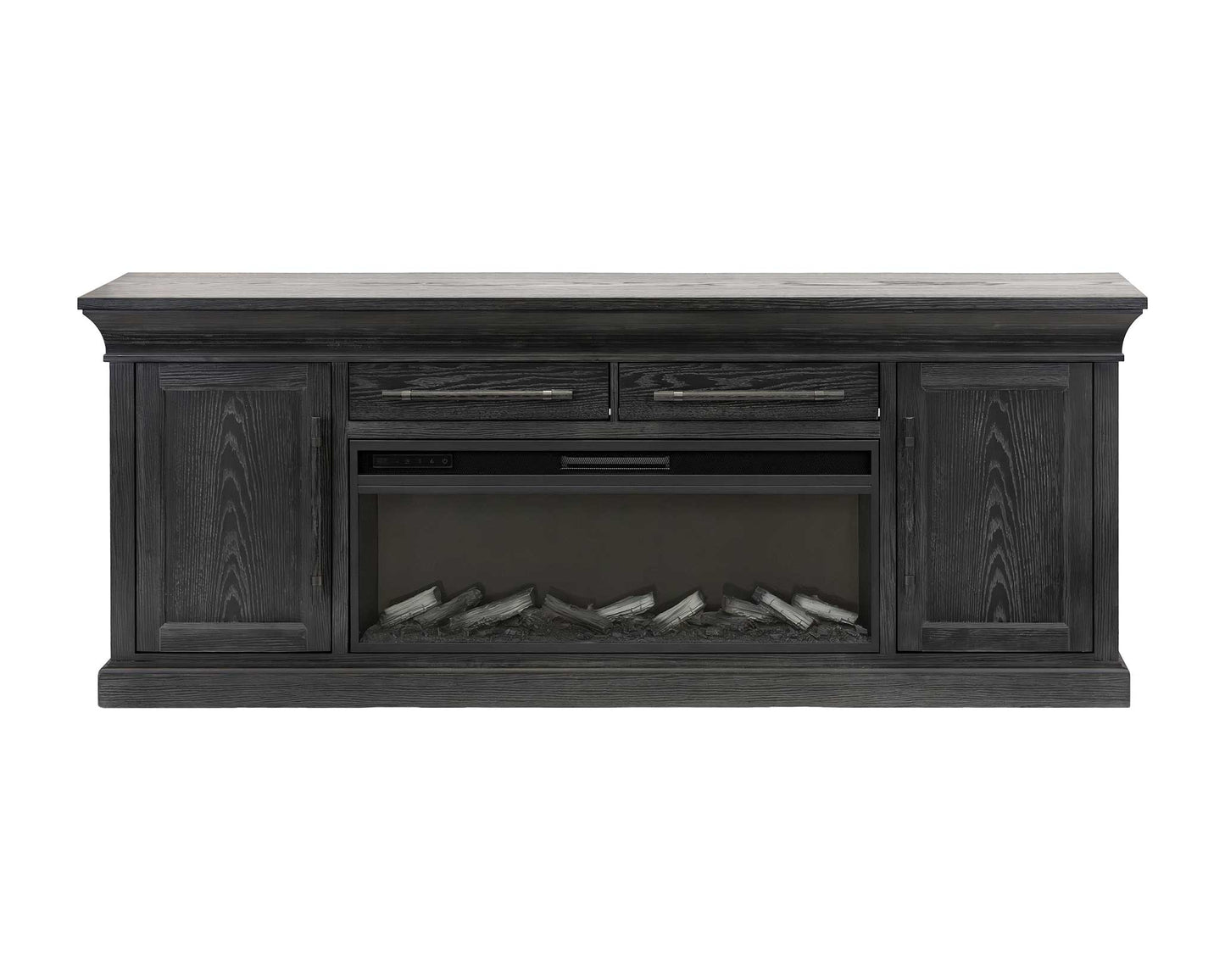 Willow Lane Black Fireplace TV Console