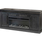 Willow Lane Black Fireplace TV Console