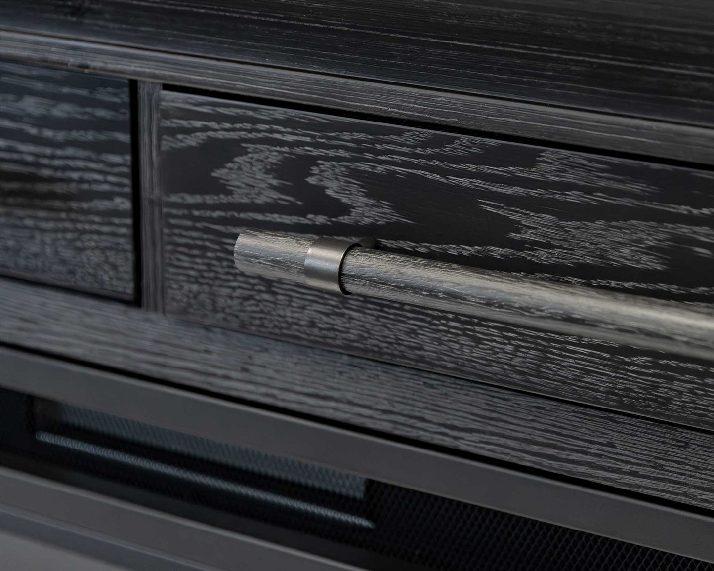 Willow Lane Black Fireplace TV Console