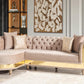 Julia Velvet Sectional Taupe