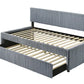 Corduroy Vevet Twin Daybed w/Trundle - 3 Colors