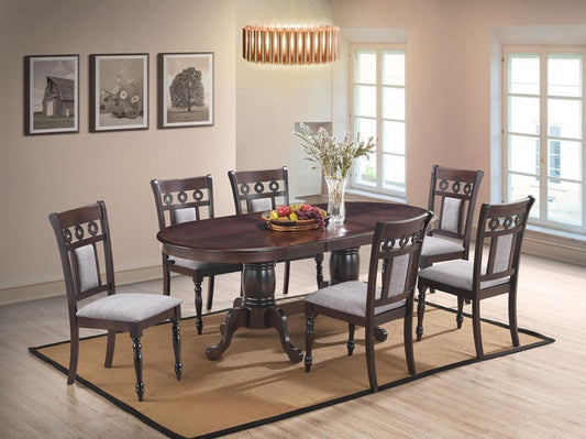 Lakewood 7 Pc Cherry Finish Dining Collection