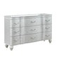 Eros Silver Finish 4 Pc Bedroom Set by Galaxy