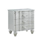 Eros Silver Finish 4 Pc Bedroom Set by Galaxy
