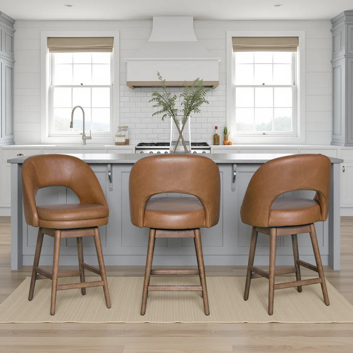 Adrian Toffee Counter Height Swivel Bar Stool