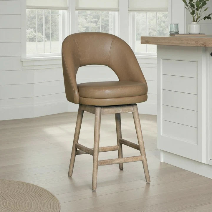 Adrian Toffee Counter Height Swivel Bar Stool