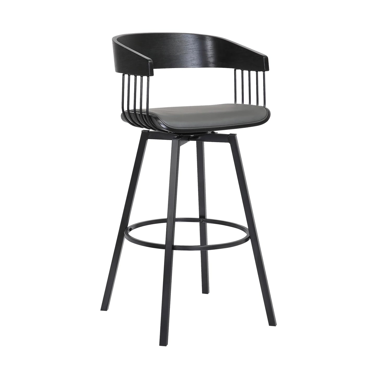 Athena Upholstered Swivel Barstool