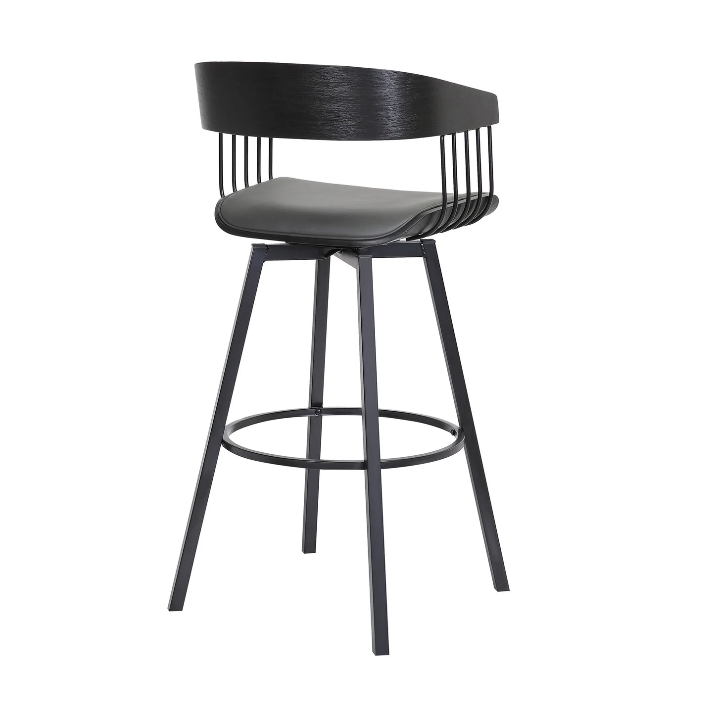 Athena Upholstered Swivel Barstool