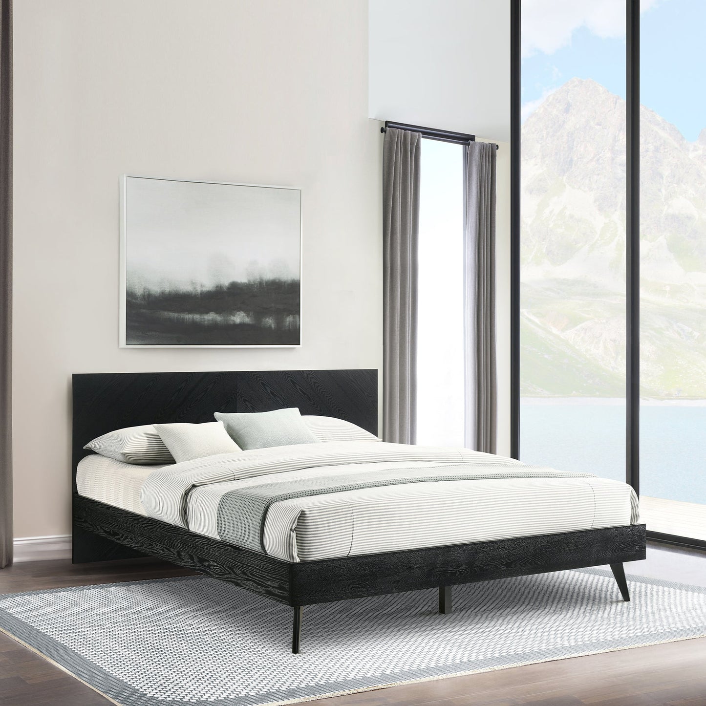 Petra Wood Plattorm Bed Armen Living