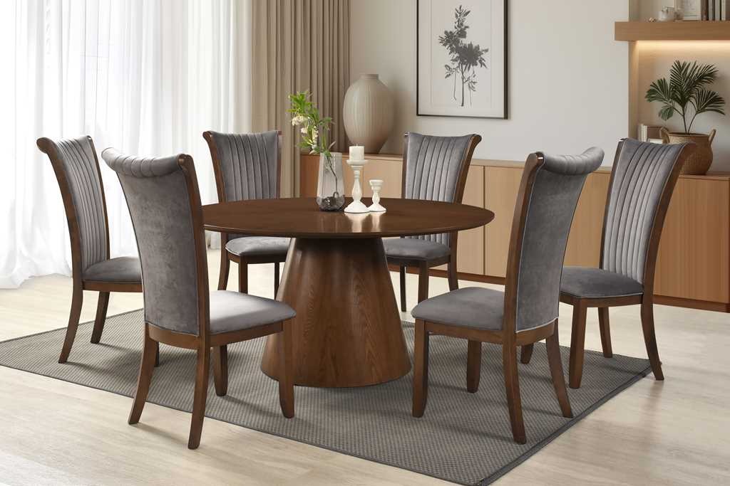 Casa Blanca Legacy Walnut 7 Pc Dining Set