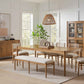 Lachlan 6 Pc Expandable Sienna Brown Dining Set
